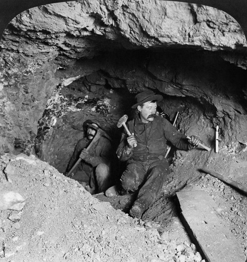 Colorado: Mining, C1905. /Nminers Working In A Gold Mine In Eagle River Canyon, Colorado. Photograph, Poster Print by Granger Collection - Item # VARGRC0266532