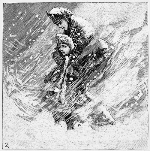 Dakota Blizzard, 1888. /Nthe Blizzard In The Dakota Territory, January 1888. A Schoolmistress Compels A Pupil To Walk All Night To Prevent Freezing. Contemporary Line Engraving. Poster Print by Granger Collection - Item # VARGRC0017453