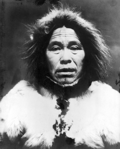 Alaska: Eskimo Woman. /Nan Old Eskimo Woman, Alaska. Photograph, December 1899. Poster Print by Granger Collection