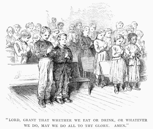 Mission School, C1880. /Nbedford Street Mission School, New York. Wood Engraving, 1880. Poster Print by Granger Collection - Item # VARGRC0093163