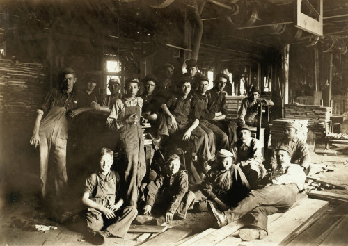 Furniture Factory, 1908. /Na Group Of Men And Boys During Their Rest Period In A Furniture Factory In Indianapolis, Indiana. Photograph By Lewis Hine, August 1908. Poster Print by Granger Collection - Item # VARGRC0131624