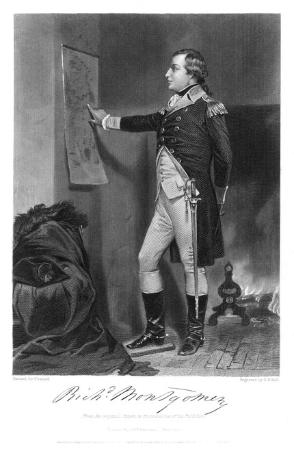 Richard Montgomery /N(1736-1775). American (Irish-Born) Revolutionary Officer, Planning His Assault On Quebec, December 1775. Steel Engraving, 1858, After A Painting By Alonzo Chappel. Poster Print by Granger Collection - Item # VARGRC0077830