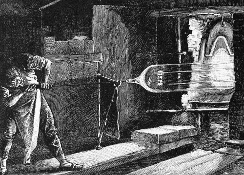Glassworker, 19Th Century. /Na Glass Blower At Work. Wood Engraving, 19Th Century. Poster Print by Granger Collection - Item # VARGRC0126287