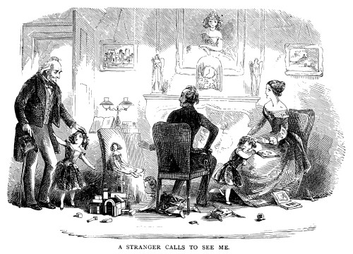 Dickens: David Copperfield. /N'A Stranger Calls To See Me.' Wood Engraving From A 19Th-Century American Edition Of Charles Dickens' Novel. Poster Print by Granger Collection - Item # VARGRC0017416