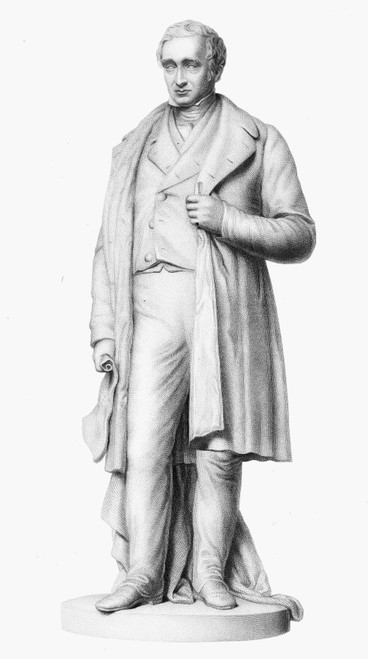 George Stephenson /N(1781-1848). English Inventor And Founder Of Railways. Stipple Engraving After The Statue By E.H. Baily. Poster Print by Granger Collection - Item # VARGRC0071282