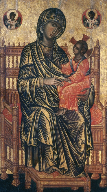 Madonna And Child. /Nenthroned Madonna And Child. Byzantine School, 13Th Century. Poster Print by Granger Collection - Item # VARGRC0115682