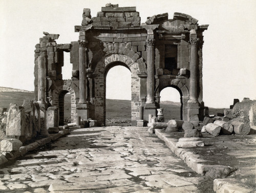 Algeria: Triumphal Arch. /Nroman Triumphal Arch At Timgad, Algeria. Photograph, Late 19Th Century. Poster Print by Granger Collection - Item # VARGRC0129188