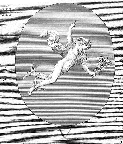 Mythology: Hermes. /Ncopper Engraving, French, 18Th Century. Poster Print by Granger Collection - Item # VARGRC0043539 Mythology: Hermes. /Ncopper Engraving, French, 18Th Century. Poster Print by Granger Collection - Item # VARGRC0043539