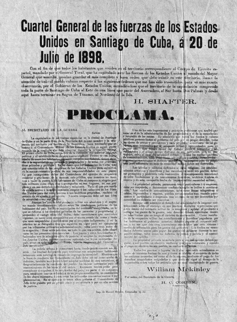 Spanish-American War, 1898. /Nthe Spanish Publication Of President William Mckinley'S Orders For The Surrendered Territory In Cuba, At The End Of The Spanish-American War, 1898. Poster Print by Granger Collection - Item # VARGRC0370202