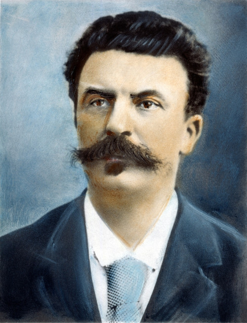 Guy De Maupassant /N(1850-1893). French Writer. Oil Over A Photograph By Nadar, 19Th Century. Poster Print by Granger Collection - Item # VARGRC0057389