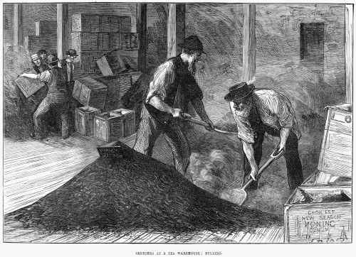Tea Warehouse, 1874. /N'Bulking' Tea At A Tea Warehouse In England. Wood Engraving, English, 1874. Poster Print by Granger Collection - Item # VARGRC0264520