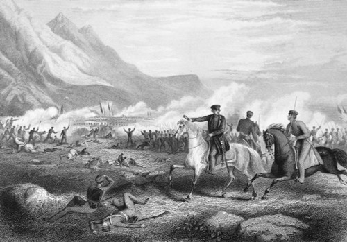 Battle Of Buena Vista, 1847. /Nthe Battle Of Buena Vista, Mexico, 22-23 February 1847. Steel Engraving, 19Th Century. Poster Print by Granger Collection - Item # VARGRC0036113
