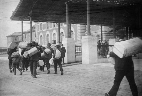 Immigrants: Ellis Island. /Na Group Of European Immigrants Photographed At Ellis Island, C1907. Poster Print by Granger Collection - Item # VARGRC0086434
