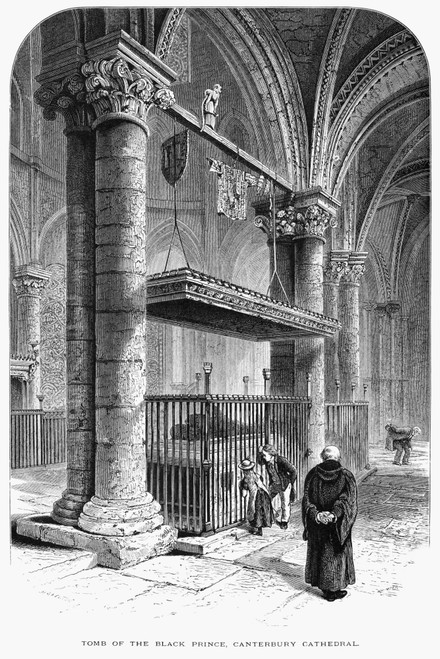 Canterbury Cathedral. /N'Tomb Of The Black Prince, Canterbury Cathedral.' Engraving, C1875. Poster Print by Granger Collection - Item # VARGRC0265055