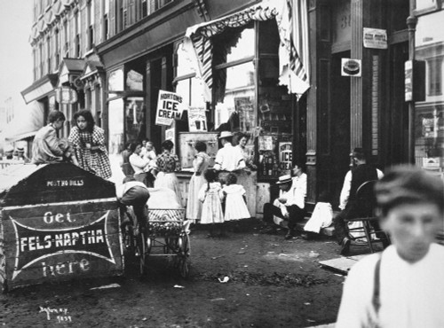 Brooklyn, 1899. /Nscene From The Jewish Neighborhood Of Brooklyn, New York, At Fulton Street And Brooklyn Avenue. Photographed In 1899. Poster Print by Granger Collection - Item # VARGRC0083698