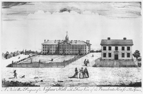 Princeton College, 1764. /N'A North-West Prospect Of Nassau Hall, With A Front View Of The President'S House In New Jersey.' Engraving By Henry Dawkins, After A Drawing By W. Tennent. Poster Print by Granger Collection - Item # VARGRC0048020