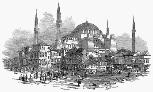 Constantinople: St. Sophia. /N'The Mosque Of St. Sophia.' Wood Engraving From An English Newspaper Of September 1853. Poster Print by Granger Collection - Item # VARGRC0095368