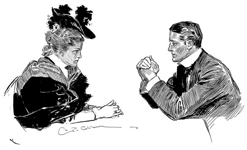 Gibson: Couple, 1896. /Npen And Ink Drawing By Charles Dana Gibson, 1896. Poster Print by Granger Collection