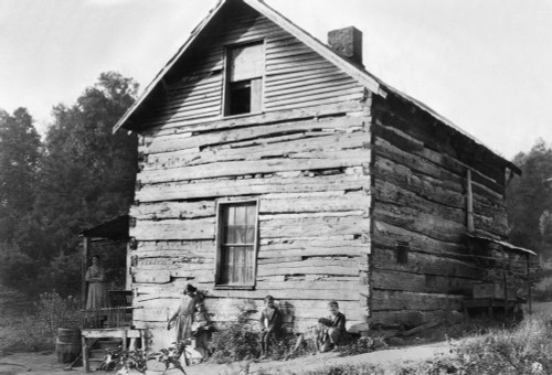 Hine: Log Cabin, 1921. /Na Log Cabin On A Farm Near Charleston, West Virginia. Photograph By Lewis Hine, 12 October 1921. Poster Print by Granger Collection - Item # VARGRC0124325
