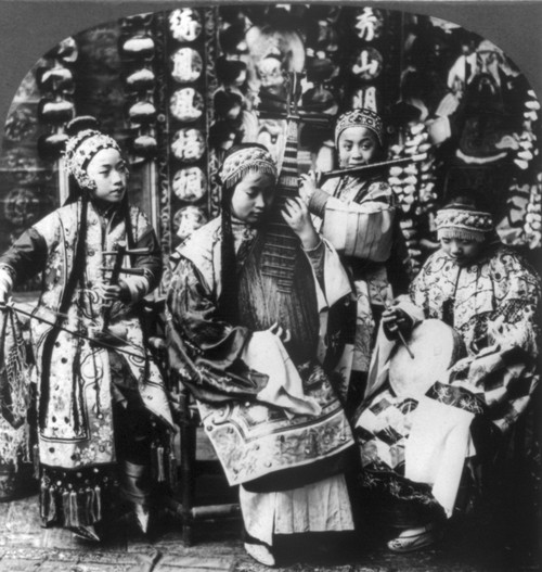 China: Musicians, C1919. /Na Group Of Young Musicians Called 'The Wild Flowers' Or 'Song-Song Girls', Performing On The Street In Canton, China. Stereograph, C1919. Poster Print by Granger Collection - Item # VARGRC0117508
