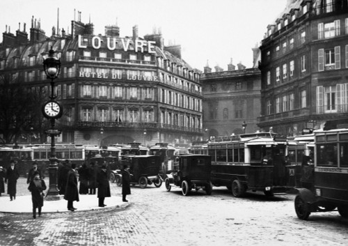 Paris: Traffic Jam, C1920. /Na Traffic Jam In Front Of The Hotel Du Louvre At The Palais Royal, Paris, France. Photograph, C1920. Poster Print by Granger Collection - Item # VARGRC0056246