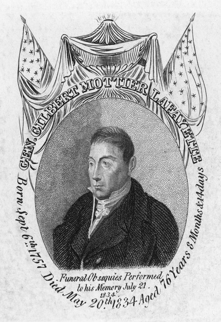 Marquis De Lafayette /N(1757-1834). French Soldier And Statesman. Line And Stipple Engraving, American, 1834, Comemmorating Lafayette At The Time Of His Death. Poster Print by Granger Collection - Item # VARGRC0092625