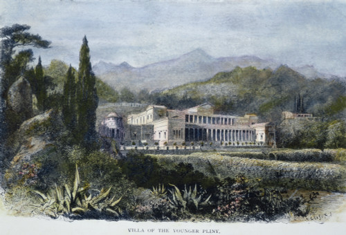 Roman Villa. /Na Roman Villa Belonging To Pliny The Younger (C61-113 A.D.). Wood Engraving, American, 19Th Century. Poster Print by Granger Collection - Item # VARGRC0067088