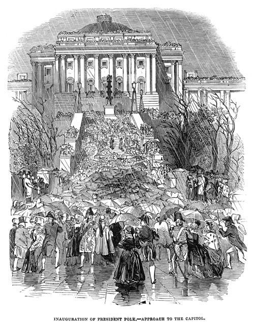 Polk: Inauguration, 1845. /Ninauguration Of James K. Polk As The 11Th President Of The United States On 4 March 1845. Engraving, 1845. Poster Print by Granger Collection - Item # VARGRC0062250