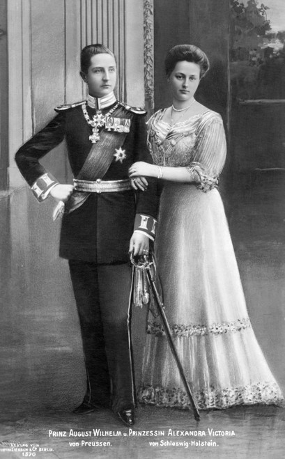 August Wilhelm (1887-1949). /Nprince August Wilhelm Of Prussia. With His Wife Princess Alexandra Victoria Of Schleswig-Holstein-Sonderburg-Gl�cksburg. Photograph, 1908. Poster Print by Granger Collection - Item # VARGRC0525994