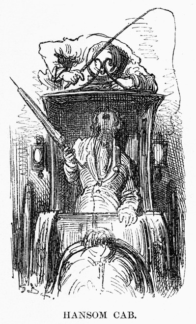 Dor_: London: 1872. /N'Hansom Cab.' Wood Engraving After Gustave Dor_ From 'London: A Pilgrimage,' 1872. Poster Print by Granger Collection - Item # VARGRC0354649