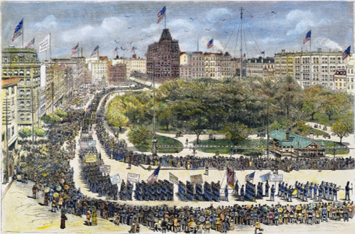 Labor Day Parade, 1882. /Nthe First Labor Day Parade, Held At Union Square, New York City, By Knights Of Labor On September 5, 1882. Engraving From A Contemporary American Newspaper. Poster Print by Granger Collection - Item # VARGRC0009631