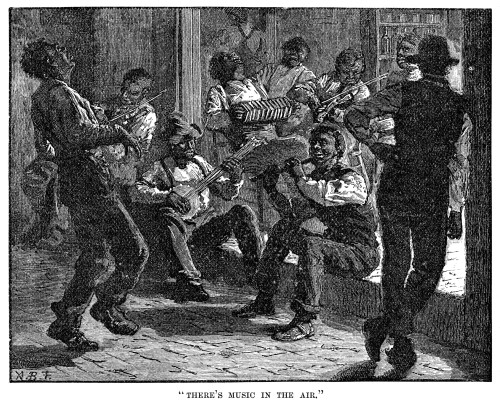 Black Musicians, 1879. /N'There'S Music In The Air.' A Group Of Black Musicians Performing In The Street In Atlanta, Georgia. Wood Engraving, American, 1879, After Arthur Burdett Frost. Poster Print by Granger Collection - Item # VARGRC0092033
