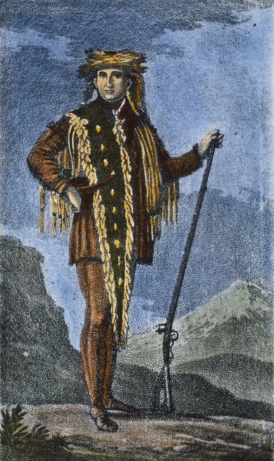 Meriwether Lewis (1774-1809). /Namerican Explorer. Portrait Of Lewis Wearing A Snakeskin. Aquatint, 1816, After Charles Balthazar Julien F_Vret De Saint-M_Min. Poster Print by Granger Collection - Item # VARGRC0061246