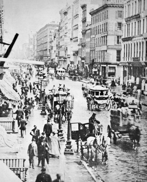 New York: Broadway, 1867. /Nbroadway And Spring Street In 1867. Photograph By Mathew Brady Or Assistant. Poster Print by Granger Collection - Item # VARGRC0078134