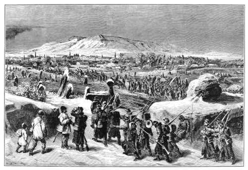 Russo-Turk War, 1877-78. /Nrussian Troops Entering Sophia, Turkey, In 1877. Line Engraving, 19Th Century. Poster Print by Granger Collection - Item # VARGRC0038296