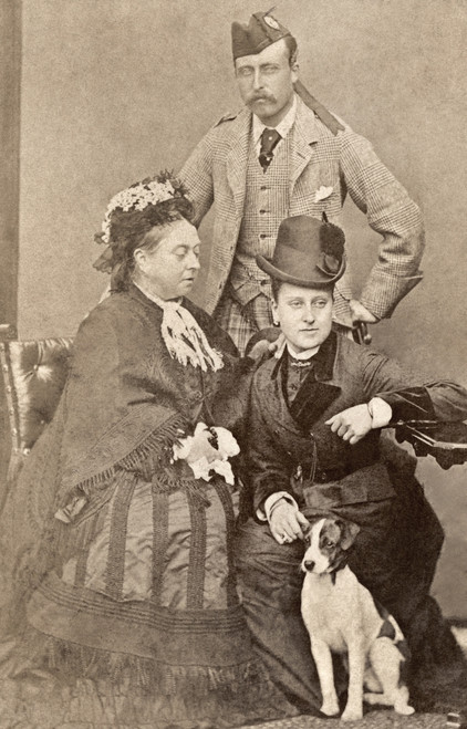 Queen Victoria (1819-1901). /Nqueen Of Great Britain, 1837-1901. With Her Children, The Princess Beatrice And Prince Arthur, Duke Of Connaught. Original Cabinet Photograph, C1880. Poster Print by Granger Collection - Item # VARGRC0060939