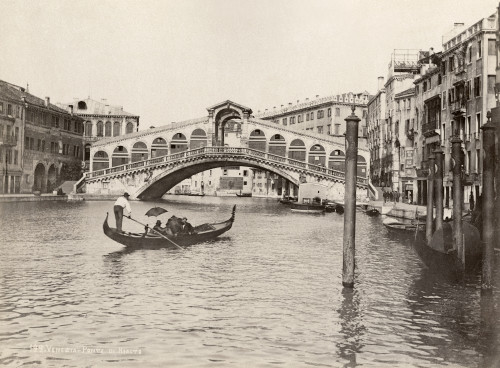 Venice: Rialto Bridge. /Nthe Ponte Di Rialto On The Grand Canal In Venice, Italy. Photograph, C1870. Poster Print by Granger Collection - Item # VARGRC0351417