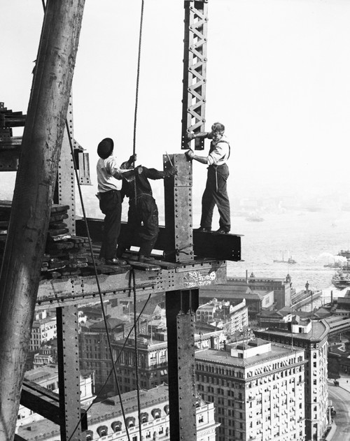 New York City, C1920. /Nconstruction Workers Atop A Skyscraper In New York City. Photograph, C1910. Poster Print by Granger Collection - Item # VARGRC0526434