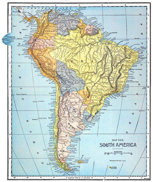 South America: Map, C1890. /Npublished In The United States. Poster Print by Granger Collection - Item # VARGRC0064603