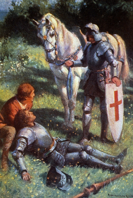 King Arthur: White Knight. /Nsir Galahad, King Bagdemagus And The White Knight: Illustration From A 1923 Edition Of The Story Of King Arthur And His Knights. Poster Print by Granger Collection - Item # VARGRC0033022
