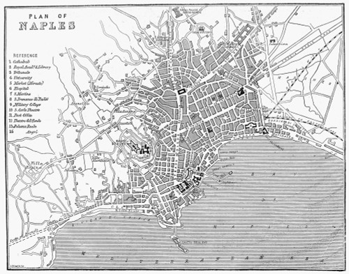 Italy: Plan Of Naples. /Nwood Engraving, English, 1860. Poster Print by Granger Collection - Item # VARGRC0096088