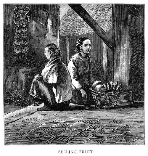 Burma: Fruit Vendors, 1885. /Nfruit Vendors In Burma. English Engraving, 1885. Poster Print by Granger Collection - Item # VARGRC0370998