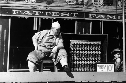 Vermont: Sideshow, 1941. /Nthe 'Fattest Man' Sideshow At The Vermont State Fair In Rutland, Vermont. Photograph By Jack Delano, September 1941. Poster Print by Granger Collection - Item # VARGRC0122693