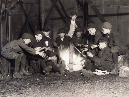 Missouri: Gang, C1910./Njefferson Street Gang Of Newsboys Warming Themselves Over A Campfire In A Corner Lot In St. Louis, Missouri. Photograph, C1910. Poster Print by Granger Collection - Item # VARGRC0118920
