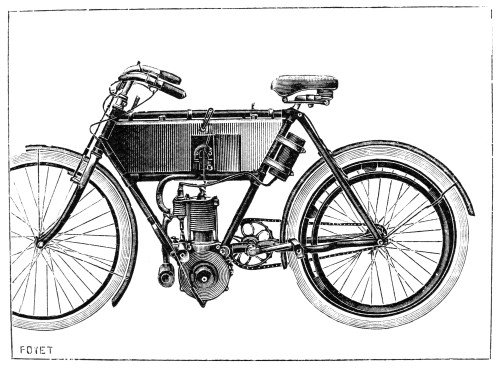 Motorcycle, 1904. /Ndesign By Werner. Line Engraving, French, 1904. Poster Print by Granger Collection - Item # VARGRC0099157