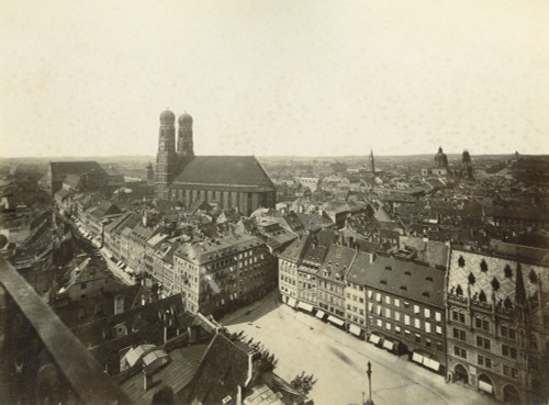 Germany: Munich. /Nview Of The Marienplatz, New Town Hall And The Frauenkirche In Munich, Germany. Photograph, Late 19Th Century. Poster Print by Granger Collection - Item # VARGRC0350796