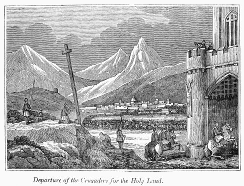 Crusaders. /Ndeparture Of The Crusaders For The Holy Land. 19Th Century Engraving. Poster Print by Granger Collection - Item # VARGRC0093556
