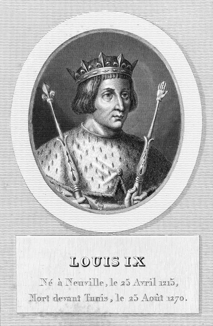  Louis Ix (1214-1270) Nalso Known As Saint Louis King Of France  1226-1270 Embarking On A Crusade French Ms Illumination 15Th Century Poster  Print by (24 x 36): Posters & Prints