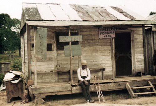 Louisiana: Store, 1940. /Na Store With Live Fish For Sale, Near Natchitoches, Louisiana. Photograph By Marion Post Wolcott, July 1940. Poster Print by Granger Collection - Item # VARGRC0323369