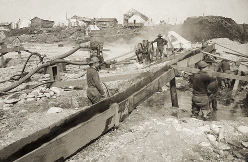 Alaska: Gold Mining, C1898. /Nslucing On The Beach At Bluff City, Alaska, C1898. Poster Print by Granger Collection - Item # VARGRC0100949